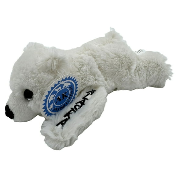 Alaskagift Polar Bear Plush 8 Inch Laying