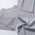 thumbnail image 4 of AZoiNM Men's Solid Long Sleeve T-Shirt Relaxed Fit Breathable Casual Top Athletic Wear, 4 of 4