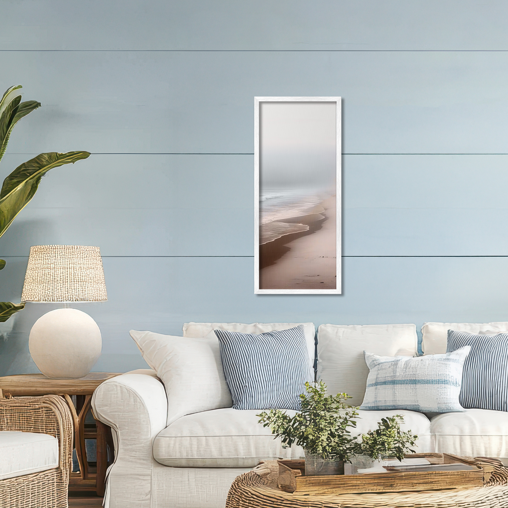 Take Me Down To Sea Again White Framed Giclee Art, design by Sasha