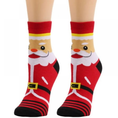 

Christmas Casual Quarter Socks Warm Creativity Elk Snowman Santa Socks for Women and Men
