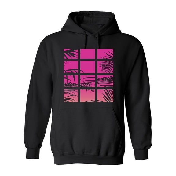 Window View With Palms Hoodie Men -Image by Shutterstock, Male Medium