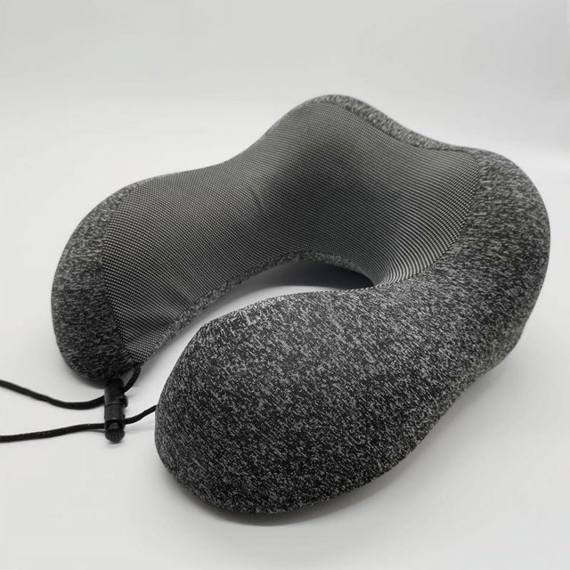 Almohada de espuma viscoelástica en forma de U, almohada de viaje para el cuello, almohada en forma de U para la siesta en la oficina, almohada cervical de rebote lento
