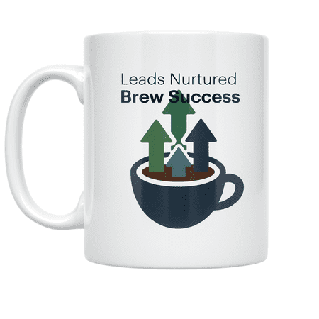 Leads Nurtured Brew Success - Business Professional - 11 oz Ceramic Coffee Mug