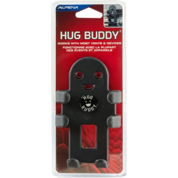 Original Hug Buddy Black Universal Fit Car Phone Holder, Easy Clip on Vent Mount, Universal Fit for Cars, Black