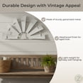 thumbnail image 3 of Zeckos White Weathered Metal Half-Windmill Wall Décor 24 inch, 3 of 9