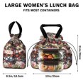 thumbnail image 5 of Pioneer Flower Drawstring Lunch Bag Women - Drawstring Lunch Bag Insulated for Work Office - Stain-Resistant Large Lunchbags for Women with Multi-Pockets, 5 of 6