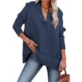 thumbnail image 1 of Femmes Casual Bouton V Sweat à Capuche Pull Oversize avec Poches, 1 of 5