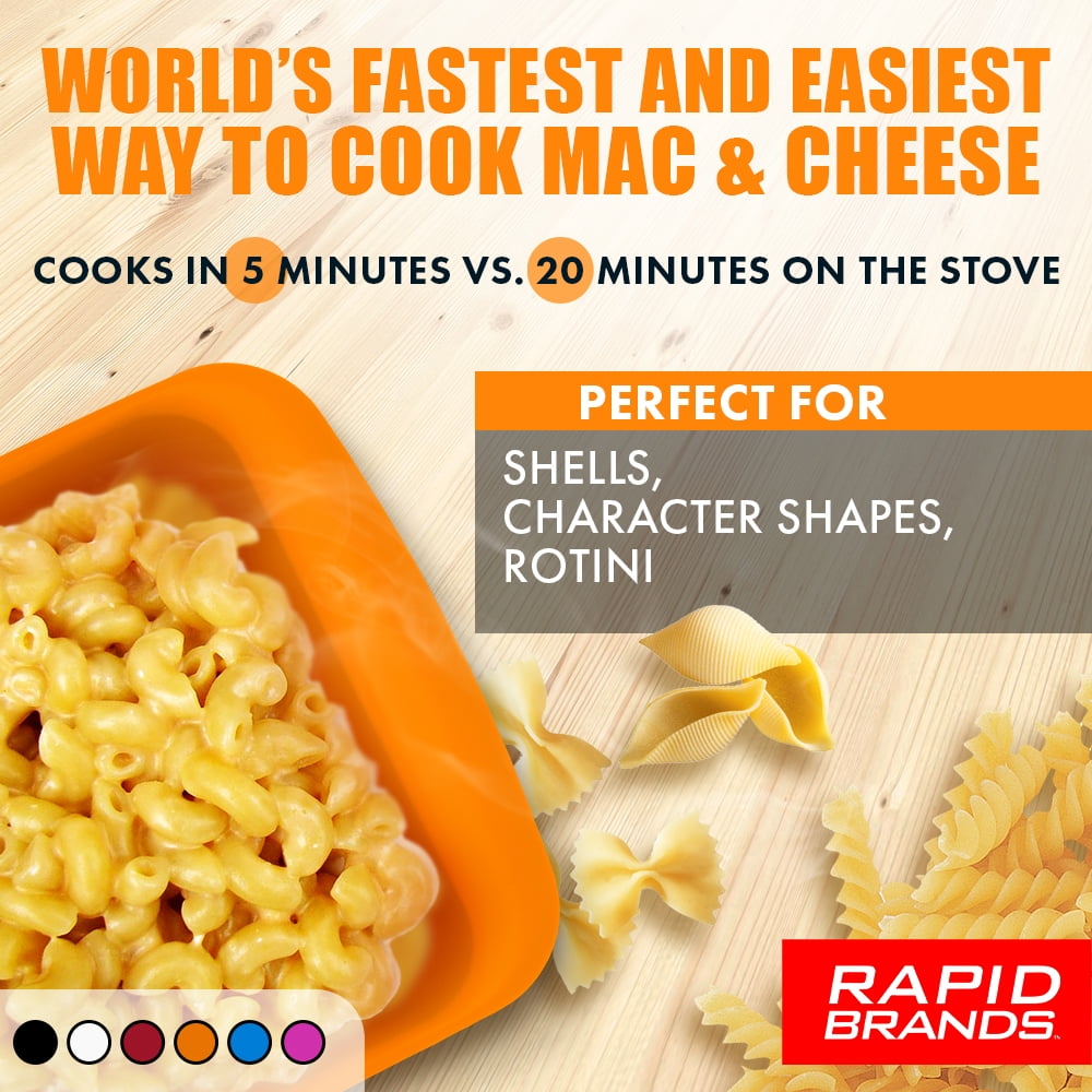Rapid Mac Cooker | Microwave Macaroni & Cheese in 5 Minutes | Perfect for Dorm, Small Kitchen, or Office | Dishwasher-Safe, Microwaveable, BPA-Free