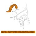 thumbnail image 3 of For 04 15 06 Mazda3 Front Splash Shield Inner Fender Liner Panel Passenger Side, 3 of 5