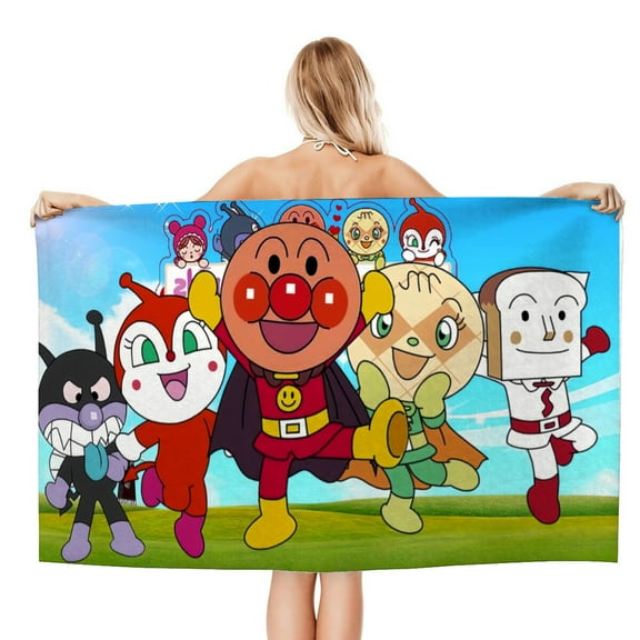 Anpanman Gifts Beach Towel for Women Girl Birthday Inspired Fan Bath Outdoor Music Lover