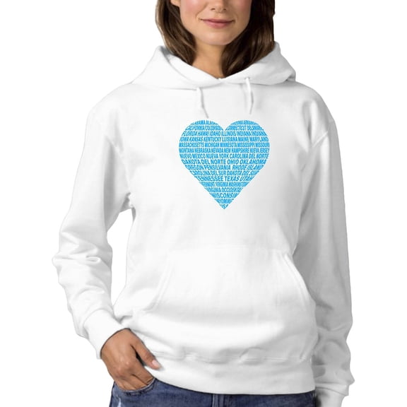 Heart States Hoodie Women -GoatDeals Designs, Female XX-Large