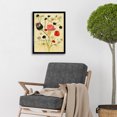 thumbnail image 2 of Wild Flower Pastel And Ink Illustration Abstract Art Print Framed Poster Wall Decor 12x16 inch, 2 of 5