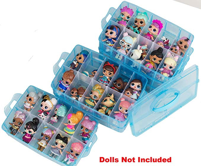 LifeSmart Medium Size Christmas Ornaments Storage Stackable Compatible with Lego Dimensions Characters LOL Dolls and More 