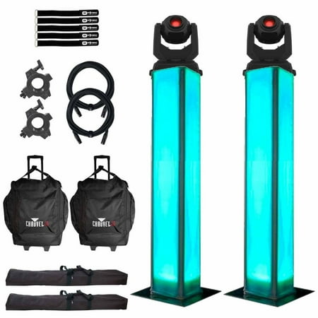 Chauvet DJ Intimidator Free Spot 60 ILS Moving Heads Pair with 2.0 m Truss Lighting Towers Duo Package