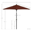 thumbnail image 5 of California Umbrella  9 ft. Aluminum Market Umbrella Push Tilt - M Black-Sunbrella-Terracotta, 5 of 5