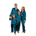 thumbnail image 4 of Family Christmas Pajamas Matching Sets Mom Style Soft Satin Green Christmas Pajamas, 4 of 4