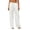 White, variant on Women's Wide Leg Lounge Pants Elastic Waist Drawstring Casual Loose Trousers with Pockets