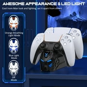Beboncool PS5 Controller Charger with Cool Mecha Design, Dual Charging Station with LED Indicator for PS5 DualSense Controllers