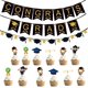 thumbnail image 1 of Felicitaciones Grad Graduation Party Set Decoración Banner College Graduation Graduation Season JM JM, 1 of 5