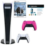Sony PlayStation 5 Digital GOW Console with Extra Pink Dualsense Controller and Skins Voucher
