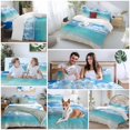 thumbnail image 5 of King 4 Piece Bedding Set Summer Beach Blue Ocean Sky Soft Breathable Duvet Cover and Pillowcase, Holiday Seaside Vacation Duvet Cover Set Bed Sheets for Bedroom Dormitory Guest Room, 5 of 9
