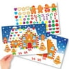 Gingerbread House Sticker Scene Kits Perfect For Xmas Childrens Arts, Crafts And Decorating For Boys And Girls (Pack of 4), A fun festive scene full of sweet treats By Baker Ross Ship from US