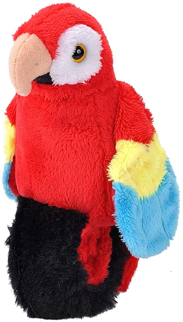 Wild Republic Scarlet Macaw Parrot Bird 8" Soft Plush Toy Tagged