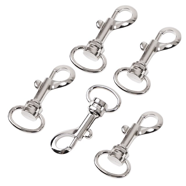 Ganchos de metal de 5 piezas con clip giratorio Unique Bargains