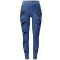 thumbnail image 3 of Jjayotai Football Leggings for Women, High Waisted Pants for Women, Tummy Control Leggings Yoga Pants, Soft Buttery Tights Blue XL, 3 of 3