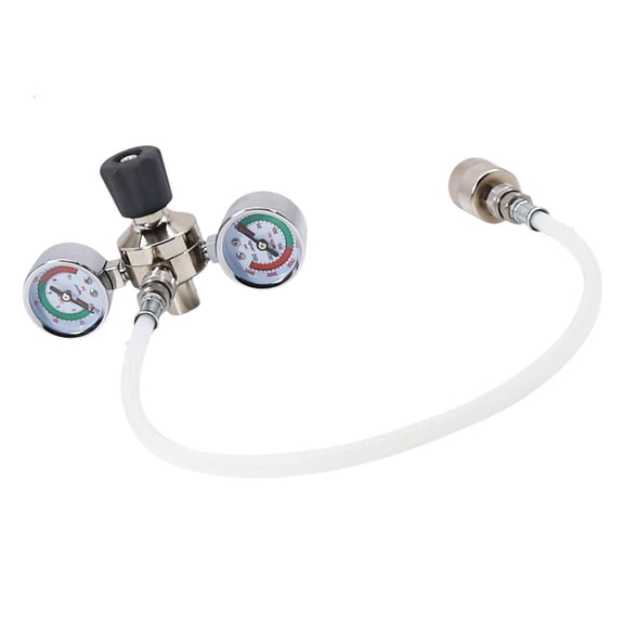 Ywmsfl High Pressure N2O Regulator Set With Clear Tube And 2 Gauges For Whipped Cream Dispensers