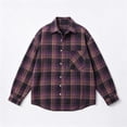 thumbnail image 5 of Cmfcve Men's and Big Men's Plaid Long Sleeve Button up Shirt Loose Fit Casual Fall Turn‑Down Collar Shirts with Chest Pocket, 5 of 5