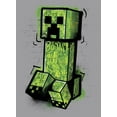 thumbnail image 2 of Boy's Minecraft Graffiti Creeper  Pull Over Hoodie Athletic Heather Large, 2 of 4