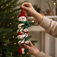 thumbnail image 7 of All‑inclusive DIY Crochet Kit for Multi Snowman Spiral Ornament Handcraft Supplies for Crafting Unique Christmas Tree Hanging Decor (C), 7 of 7