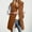 Brown, variant on Women's Autumn Winter Solid Color Zipper Lapel Mid Length Vest Slim Fit Elegant Outerwear Top Puffy Zipper Coat Hunker down Jacket down Womens Maternity Hoodie Hooded Utility Jacket Jacket Ladies