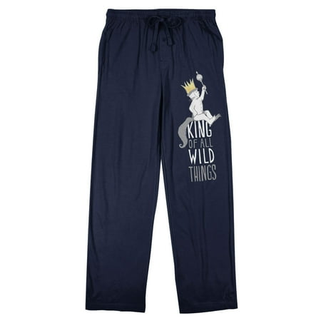 

Where The Wild Things Are Literary King Of The Wild Things Men’s Navy Sleep Pajama Pants-Medium