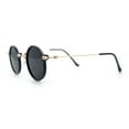 thumbnail image 6 of Vintage Retro Style Small Circle Lens Urban Normcore Luxe Hipster Sunglasses Gold Black - Black, 6 of 8