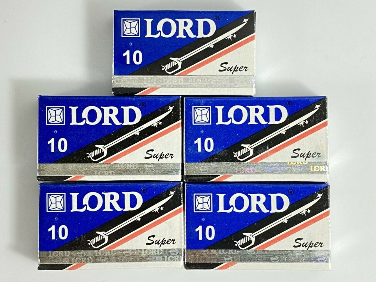 BLACK, German Stainless SAFETY RAZOR + 50 RAZOR LORD BLADES, Double Edge Shaving Razor,