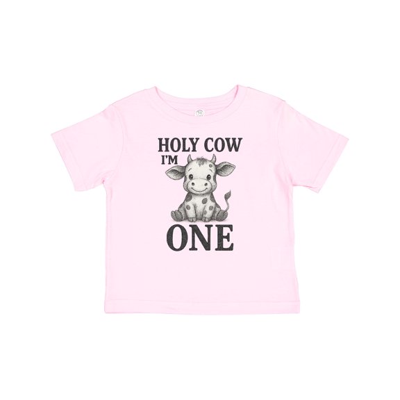 Inktastic Holy Cow I'm One Birthday Boys or Girls Baby T-Shirt