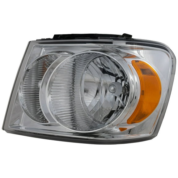 Headlight Compatible with DODGE DURANGO 07-09 LH Assembly Halogen Chrome Interior