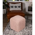 thumbnail image 3 of BIRDROCK HOME Buds Pouf Foot Stool Ottoman - Dusty Rose, 3 of 4