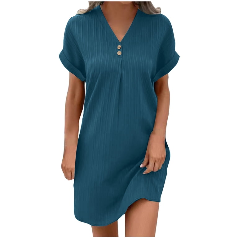 cotton knit a line dresses Women's Pretty Blossoms Cotton Knit A-Line Dress - Red Raspberry - XL