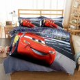 thumbnail image 1 of Juego de ropa de cama de dibujos animados para niños, figuras de Anime Mcqueen de Disney, funda nórdica doble, juegos de edredón, Sábana, colchas para bebés y niñas, 1 of 4