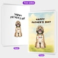thumbnail image 2 of Cute Afghan Hound Loves Dad Happy Father's Day 5x7in Folded Greeting Card Dog Lover Single Note Card with Envelope - 12008, 2 of 5