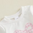 thumbnail image 6 of Cjfdfy Toddler Baby Girl Fall Outfit Pink Plaid Bow Embroidery Long Sleeve Tops Sweatshirt And Plaid Elastic Pants Cute Little Girl Fall Winter Outfit 6M-4Y, 6 of 9