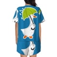 thumbnail image 3 of Picia Goose Holding an Umbrella Pajamas Sets for Women Soft Short-Sleeved Pjs with Lounge Shorts Two Piece Sleepwear-X-Large, 3 of 9