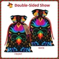 thumbnail image 2 of Fuzoiu Mexican Flower Traditional1 Print Christmas Gift Bag,Burlap Gift Bag with Drawstring Closure & Hang Tag,Perfect for Holidays, Birthdays, and Special Occasions-Small, 2 of 4