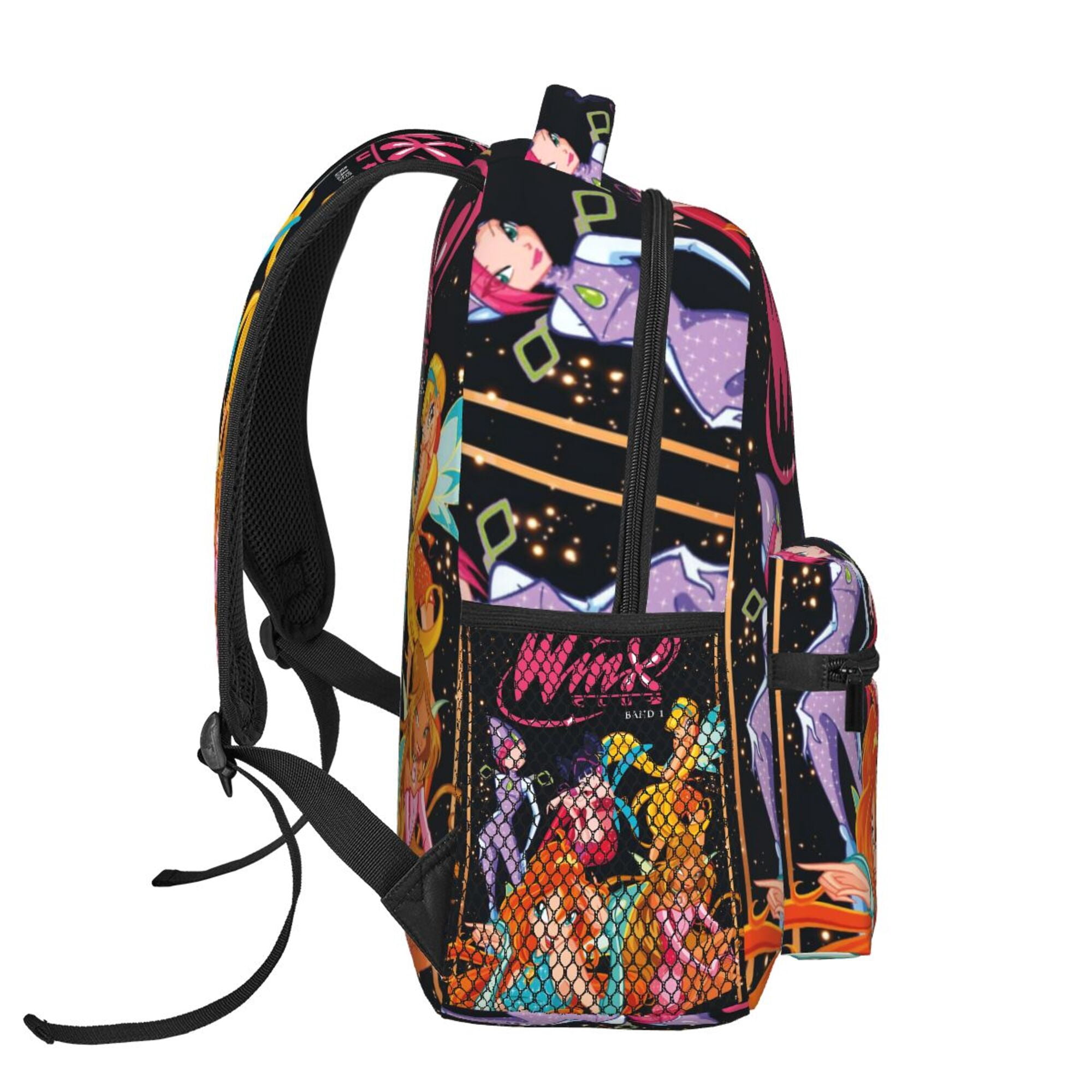Winx Club Cartoon Backpack Cute Large Capacity Casual School Unisex Laptop Bags Travel Sports Daypack Bookbags