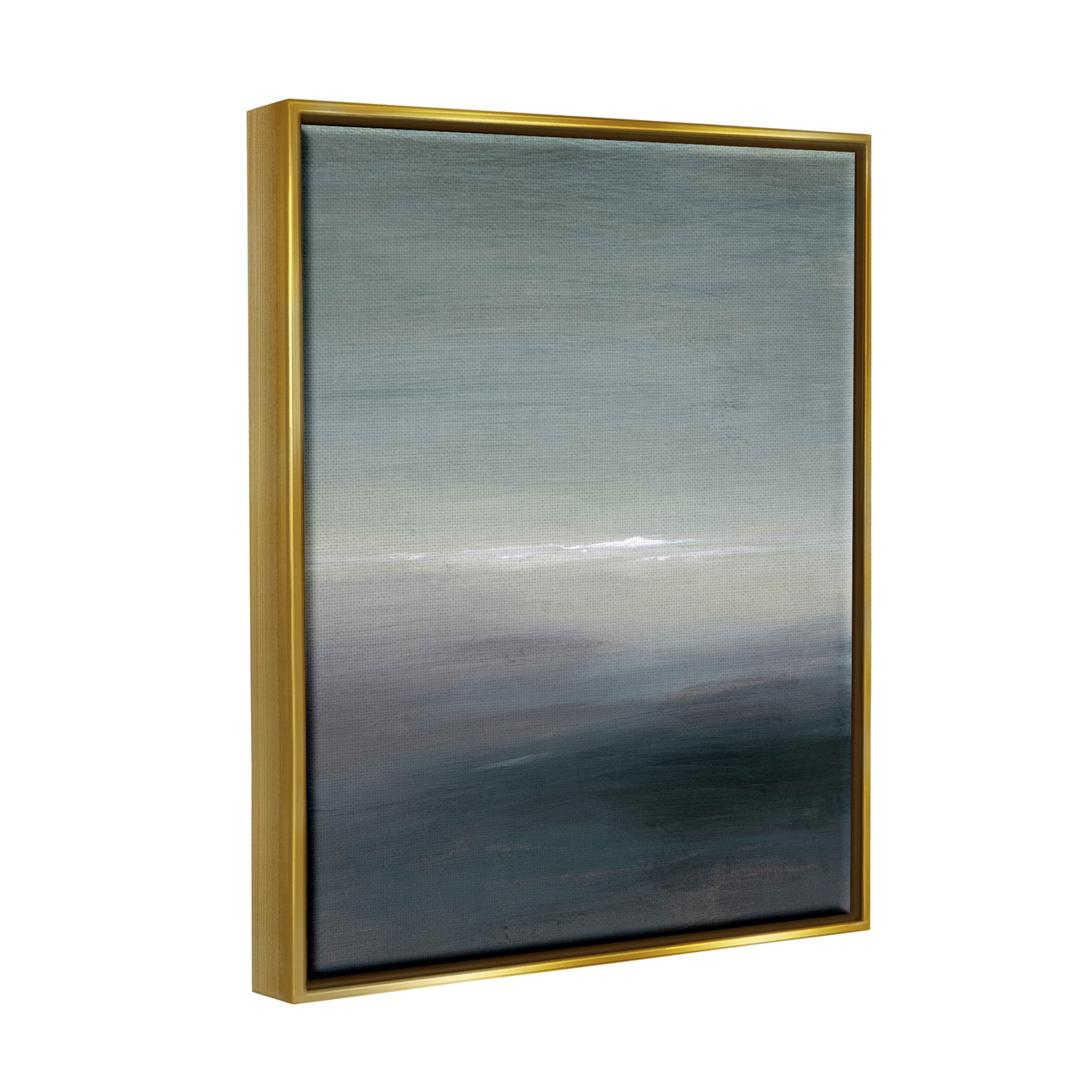 Stupell Industries Obscure Abstract Landscape Painting Metallic Gold Floating Framed Canvas Print Wall Art, Design by Grace Popp