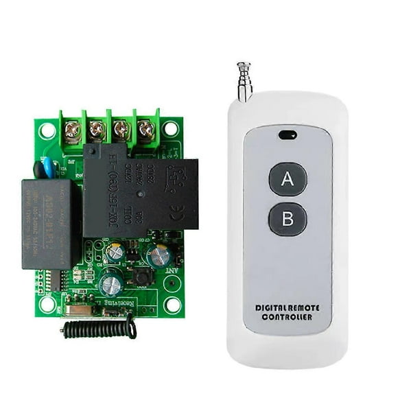 433MHz Universal Wireless Remote Control Switch AC220V Relay Module and 1000m Transmitter for Light/Garage Gate/Motor