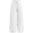 thumbnail image 3 of OSOLU Girls Sweatpants Wide Leg Drawstring Jogger Pants Elastic Waistband Athletic Palazzo With Pockets For Running Workout 5-14Y, 3 of 5